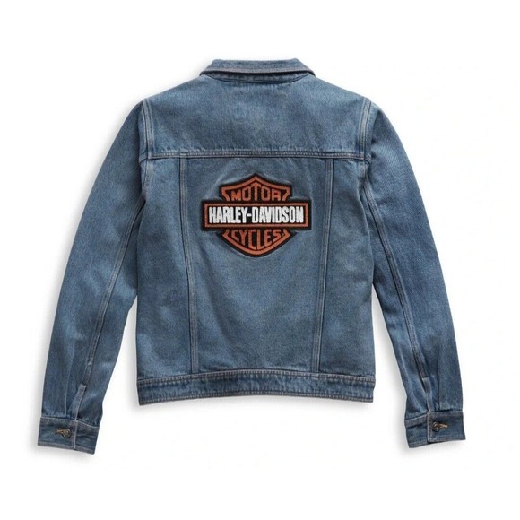 New Harley Davidson Women's Bar Shield Logo Denim Jacket 98405-21VW/000M Sz MED - Picture 1 of 7